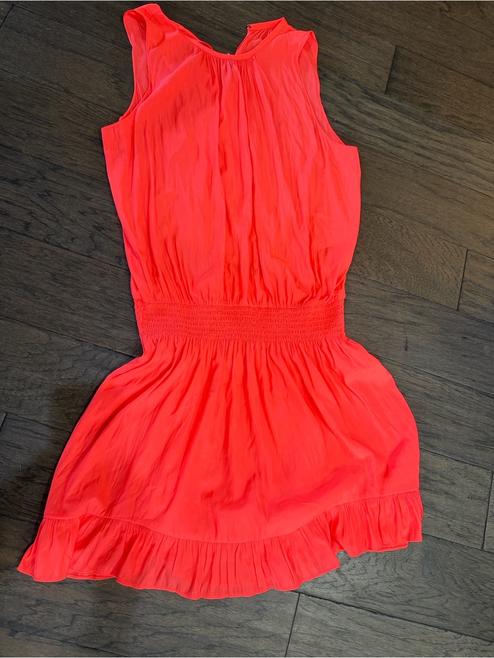 Ramy Brook New York Coral Sleeveless Ruffle Dress